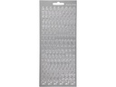 Creativ Company Metallic Sticker 10 cm x 23 cm Buchstaben, Silber, 1 Blatt