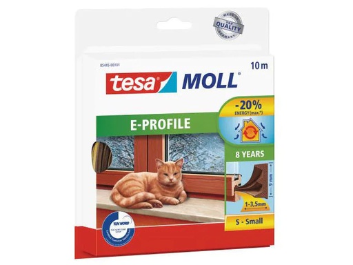 [90005582 339094] tesa Gummidichtung MOLL E-Profile Small 1 Stück, Braun
