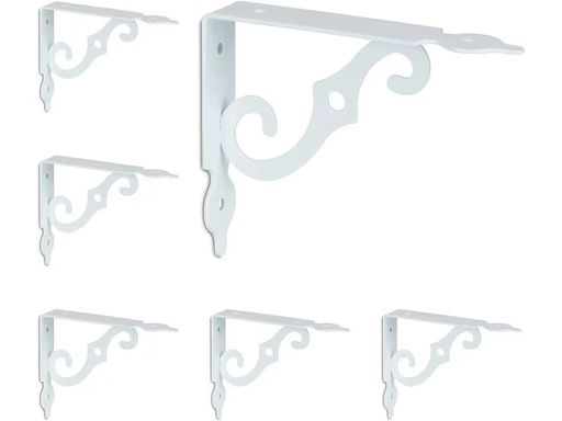 [90359079 1720763] relaxdays Regalträger 6er Set 11 x 14 cm, Weiss