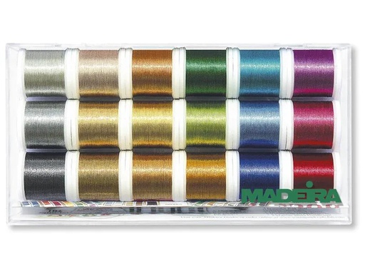 [90056049 629507] Madeira Näh- und Stickgarn Metallic Smooth Mehrfarbig