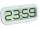 TFA Dostmann Funk-Wanduhr Digital Bimbam Weiss