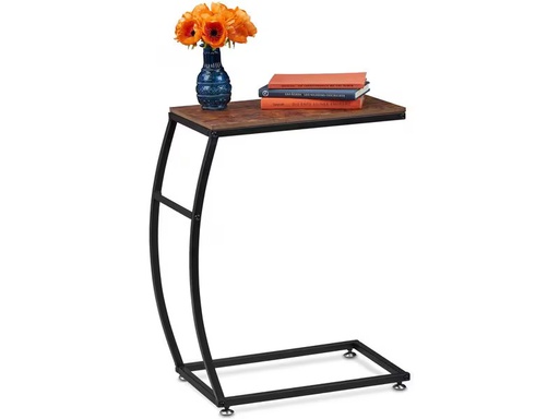 [90359467 1720791] relaxdays Beistelltisch Industrial 47.5 cm x 58.5 cm, Braun/Schwarz