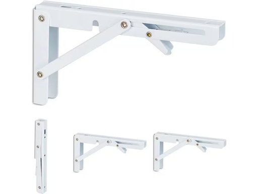 [90359736 1720761] relaxdays Regalträger 4er Set 11 x 20 cm, Weiss