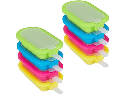 [90359815 1720735] relaxdays Glaceform 8 Stück, Gelb/Grün/Pink