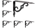 relaxdays Regalträger 6er Set 11 x 14 cm, Schwarz