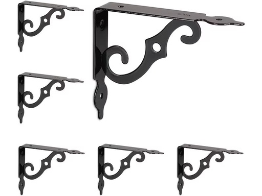 [90360018 1720762] relaxdays Regalträger 6er Set 11 x 14 cm, Schwarz
