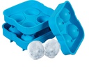 relaxdays Eiswürfelform Kugel 2 Stück, Blau
