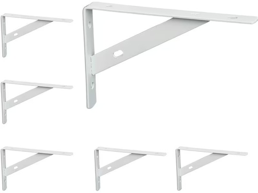 [90360327 1720759] relaxdays Regalträger 6er Set 9.5 x 15 cm, Weiss