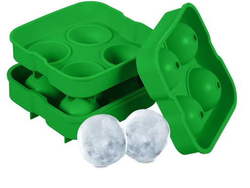 [90360344 1720740] relaxdays Eiswürfelform Kugel 2 Stück, Grün