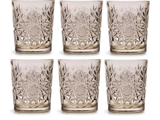 [90360450 1642768] onis Gin Glas Hobstar 350 ml, 6 Stück, Taupe