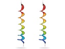 relaxdays Windrad Regenbogen 2er Set 130 cm