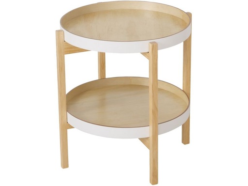 [90361579 1729253] Boltze Beistelltisch Dragan 50 x 51 cm, Beige/Weiss