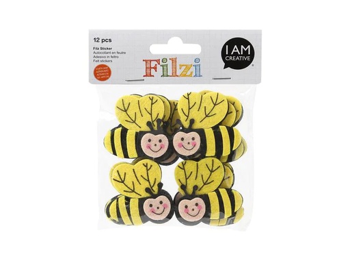 [90056336 1121140] I AM CREATIVE Motivsticker FILZI Biene 12 Stück