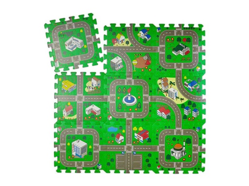 [90362557 1724861] relaxdays Puzzlematte Strasse für Kinder