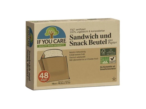 [90056455 1185459] if you care Sandwich-Beutel 48 Stück