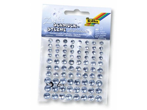 [90056479 599760] Folia Schmucksteine Clear selbstklebend 80 Stück