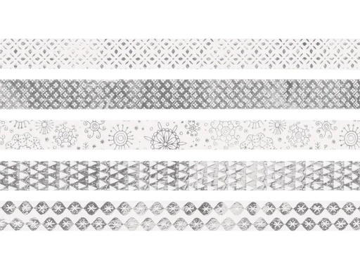 [90056581 665430] Heyda Washi Tape Weihnachten Glänzend Silber
