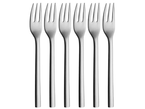 [90056842 496473] WMF Kuchengabel Nuova 6 Stück, Silber