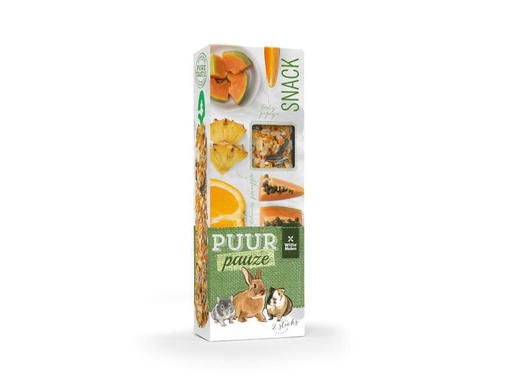 [90056917 873399] Witte Molen Snack Puur Exotische Früchte für Nager, 2 Stk. à 110 g