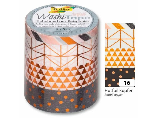 [90057067 546788] Folia Washi Tape Hotfoil Kupfer/Mehrfarbig
