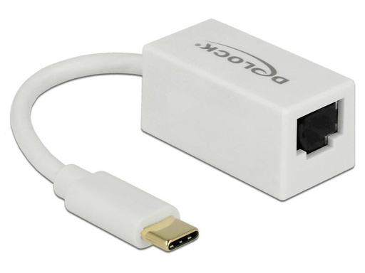 [90057373 766100] Delock Netzwerk-Adapter USB-C - RJ45 1Gbps, Weiss