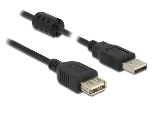 [90057421 1018177] Delock USB 2.0-Verlängerungskabel mit Ferritkern USB A - USB A 1 m