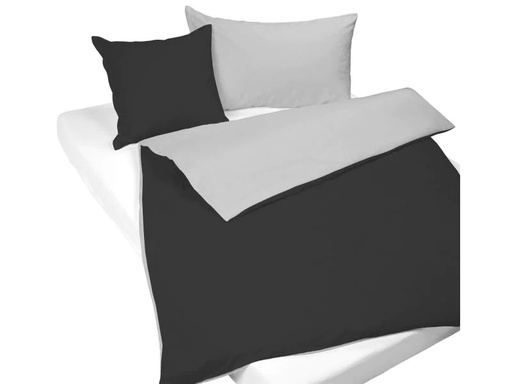 [90057717 1089338] Nobilium Duvetbezug Mia 160 x 210 cm, Silber/Anthrazit