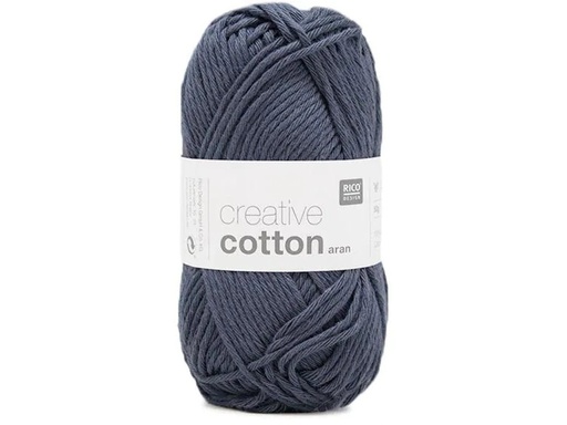 [90057761 1156778] Rico Design Wolle Creative Cotton Aran 50 g, Nachtblau