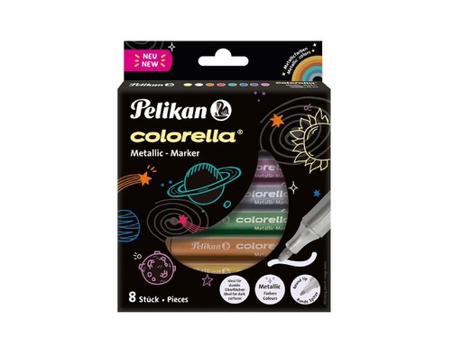 [90057821 1166374] Pelikan Filzstift Colorella Metallic 8-teilig, Mehrfarbig