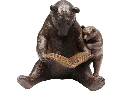 [90058072 1155603] Kare Dekofigur Reading Bears Braun