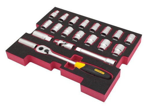 [90058223 1017571] Stanley Fatmax Steckschlüssel-Set T-STAK 1/2 Einlage, 48-teilig
