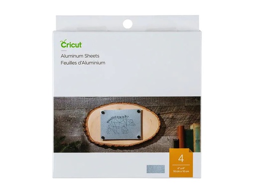 [90058241 1111959] Cricut Metall-Schild Aluminium 10 x 10 cm, 4 Stück
