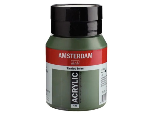 [90005851 995979] Amsterdam Acrylfarbe Standard 622 Olivgrün deckend, 500 ml