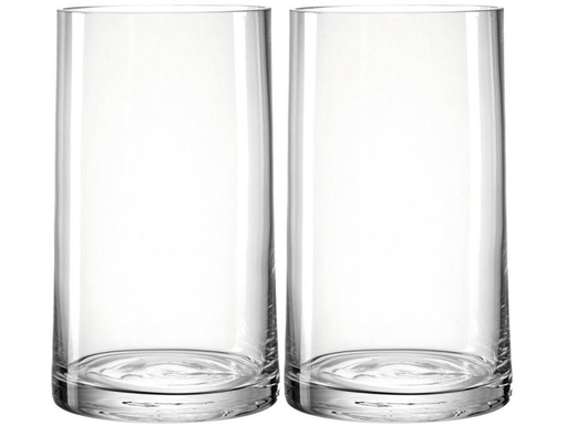 [90005891 1024862] Leonardo Vase Novara 26 cm 2 Stück, Transparent