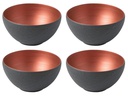 Villeroy & Boch Schale Manufacture Rock Glow 14 cm, 4 Stück, Braun/Grau