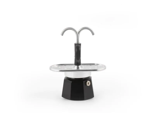 [90059497 975701] Bialetti Espressokocher New Mini Express 2 Tassen, Schwarz/Silber