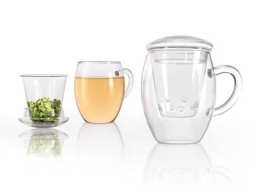 [90059601 718607] Creano Teetasse all-in-one 400 ml, 3 Stück, Transparent