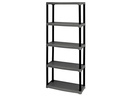 Art Plast Regal T5 Kunststoff, Grau/Schwarz