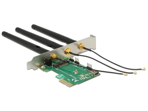 [90060123 561139] Delock M.2 WLAN-AC Modul M.2 Key-A,E 3 Antennen