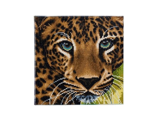 [90060210 1140303] CRAFT Buddy Bastelset Crystal Art Kit Leopard 30 x 30 cm