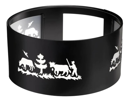 [90060567 502398] Heidi Cheese Line Fondue-Rechaud Windschutz Alpes XL Schwarz