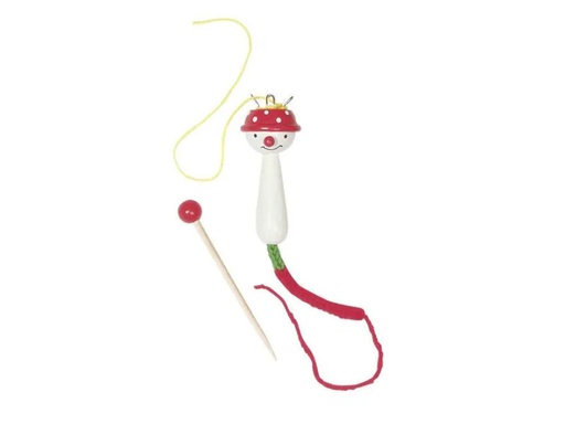[90006040 830445] Goki Strickliesel Strickpilz mit Gesicht