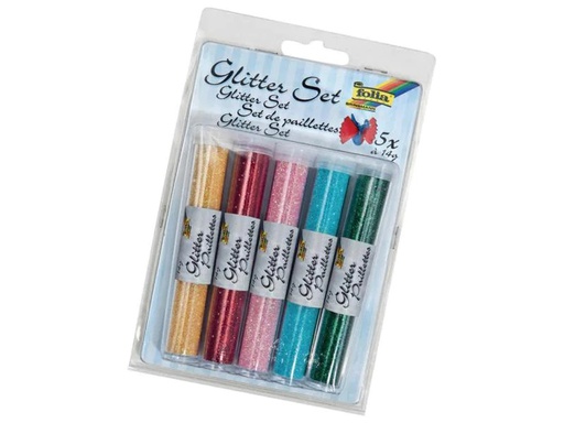 [90060616 599517] Folia Glitzerset mit 5 Tuben
