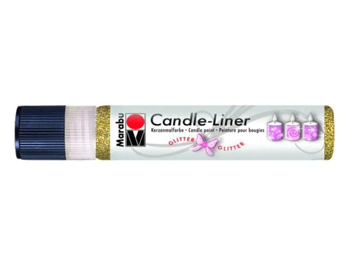 [90000584 648248] Marabu Kerzenmalfarbe Candle-Liner Glitter 25 ml, Gold