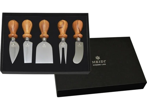 [90006068 502312] Heidi Cheese Line Käsemesser Set 5-teilig, Silber