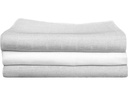MAKIAN Mulltuch 3-er Set 70 x 70 cm Grau und Weiss uni