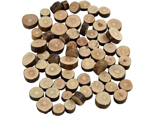 [90061018 672615] Creativ Company Holzscheiben Mix Ø 1-1.5 cm