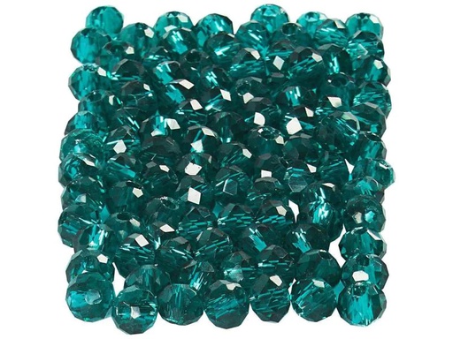 [90061078 846845] Creativ Company Glasschliffperlen 3 mm x 4 mm Türkis