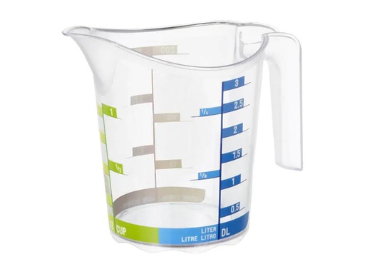 [90061280 513446] Rotho Messbecher Domino Dekor 3 dl, Transparent