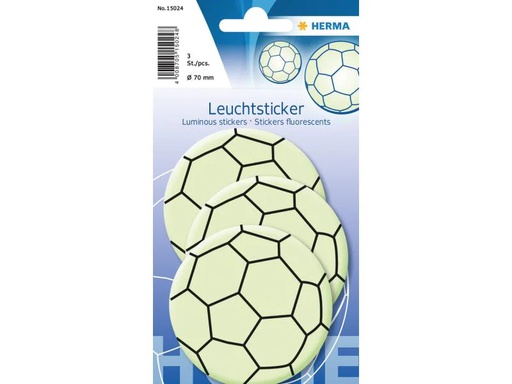 [90006119 1085821] Herma Stickers Motivsticker Fussball Maxi, Nachtleuchtend